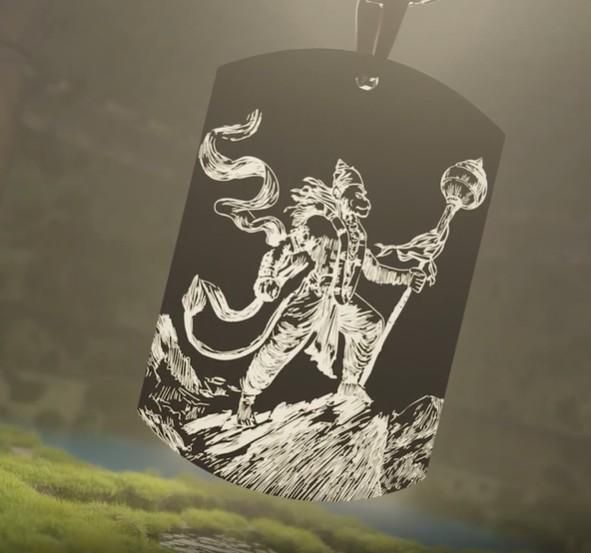 Protector Hanuman God-Form Tag Necklace – Divine Strength & Style