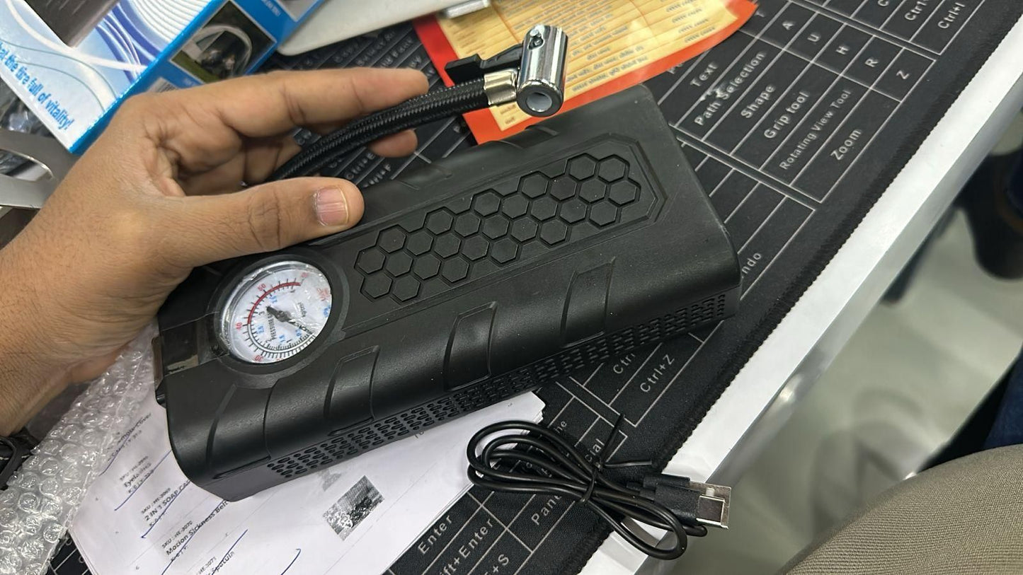 Mini Rechargeable Air Compressor Inflator (120 PSI)