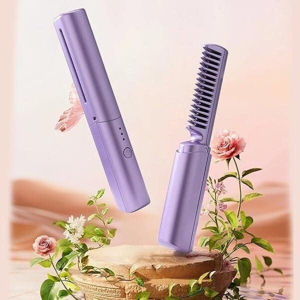 2-in-1 Hair Straightener & Curler with Ceramic Plate