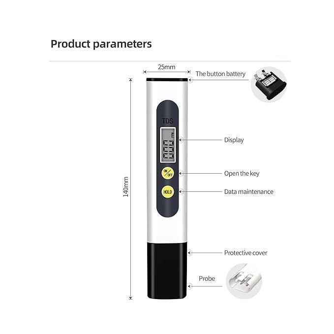 3-in-1 Water Quality Tester – TDS, EC & Temperature Meter