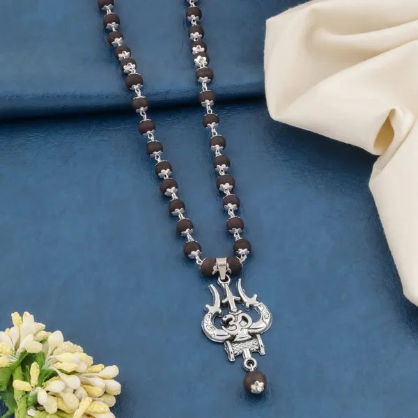 🕉️ Om Shiva Trishool Karungali Mala – Divine Protection & Inner Balance